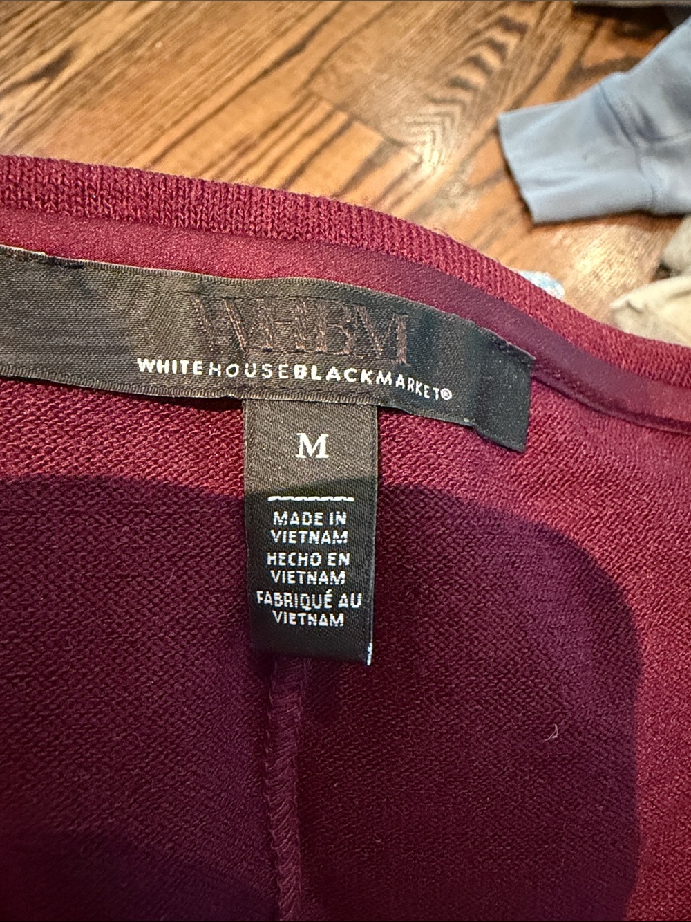 White House black market maroon knit sweater